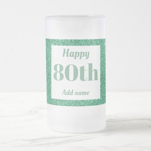  gepersonaliseerde verjaardagsglas mok cadeau 80e (Center)
