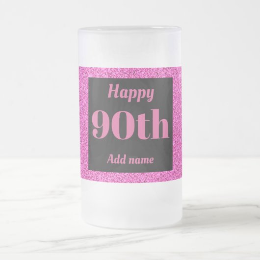  gepersonaliseerde verjaardagsglas mok cadeau 90e (Center)