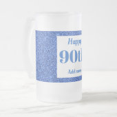  gepersonaliseerde verjaardagsglas mok cadeau 90e (Voorkant links)