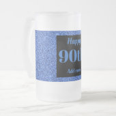  gepersonaliseerde verjaardagsglas mok cadeau 90e (Voorkant links)