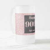  gepersonaliseerde verjaardagsglas mok cadeau 90e (Voorkant links)