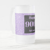  gepersonaliseerde verjaardagsglas mok cadeau 90e (Voorkant links)
