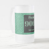  gepersonaliseerde verjaardagsglas mok cadeau 90e (Voorkant links)