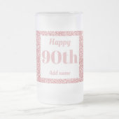 gepersonaliseerde verjaardagsglas mok cadeau 90e (Center)