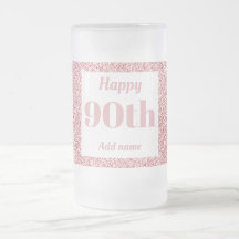 gepersonaliseerde verjaardagsglas mok cadeau 90e