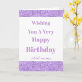 Gepersonaliseerde  verjaardagskaart kaart (Gele Bloem)