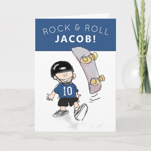 gepersonaliseerde verjaardagskaart van jongen kaart (Voorkant)