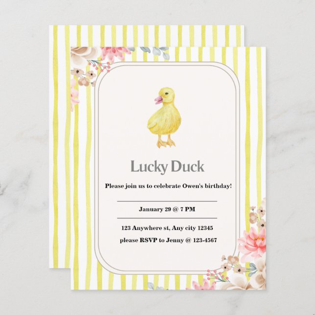 Gepersonaliseerde verjaardagskaart voor kinderen m (Voorkant / Achterkant)