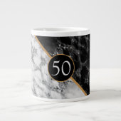 Gepersonaliseerde Verjaardagskoffie Mok Marmeren O (Voorkant)