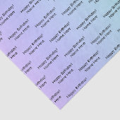 Gepersonaliseerde Verjaardagsnaam Elegante Regenbo Tissuepapier (Detail)