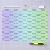 Gepersonaliseerde Verjaardagsnaam Elegante Regenbo Tissuepapier (Craft)