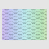 Gepersonaliseerde Verjaardagsnaam Elegante Regenbo Tissuepapier (Voorkant)