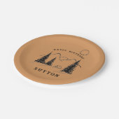 Gepersonaliseerde Verjaardagspapier Borden Camping Papieren Bordje (Gekanteld)