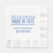 Gepersonaliseerde verjaardagsservetten servet (Voorkant)