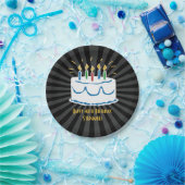 Gepersonaliseerde Verjaardagstaart Sticker of Favo Papieren Bordje (Feest)