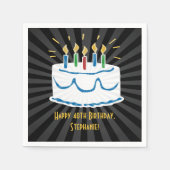 Gepersonaliseerde Verjaardagstaart Sticker of Favo Servet (Voorkant)