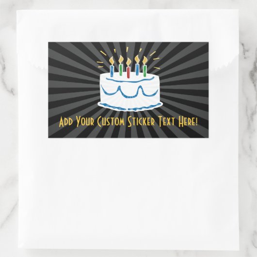 Gepersonaliseerde verjaardagstaart Sticker of wijn (Tas)