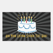 Gepersonaliseerde verjaardagstaart Sticker of wijn (Voorkant)