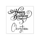 Gepersonaliseerde verjaardagstempel rubberstempel (Afrduk)