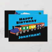 Gepersonaliseerde verjaardagstrein Kaart (Voorkant / Achterkant)