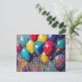 Gepersonaliseerde verjaardagsuitnodigingen | Gende Briefkaart (Staand voorkant)