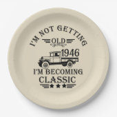 Gepersonaliseerde  verjaardagsvader papieren bordje (Voorkant)