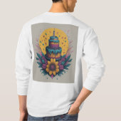 Gepersonaliseerde verjaardagswensen geborduurde T- T-shirt (Achterkant)