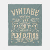 Gepersonaliseerde  verjaardagswhiskey label thema fleece deken (Voorkant)