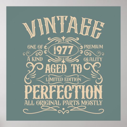 Gepersonaliseerde  verjaardagswhiskey label thema poster (Voorkant)