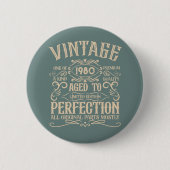 Gepersonaliseerde  verjaardagswhiskey label thema ronde button 5,7 cm (Voorkant)