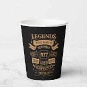 Gepersonaliseerde  verjaardagswhiskey thema papieren bekers (Achterkant)