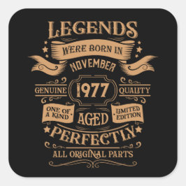 Gepersonaliseerde  verjaardagswhiskey thema vierkante sticker