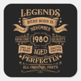 Gepersonaliseerde  verjaardagswhiskey thema vierkante sticker