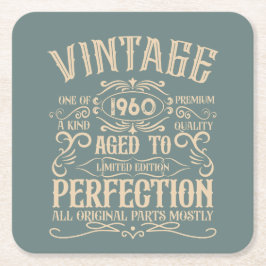 Gepersonaliseerde  verjaardagswhisky party kartonnen onderzetters