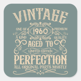 Gepersonaliseerde  verjaardagswhisky party vierkante sticker