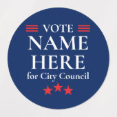 Gepersonaliseerde verkiezingscampagne labels (Design 1)