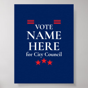 Gepersonaliseerde verkiezingscampagne poster