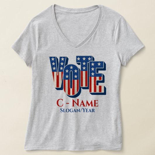 gepersonaliseerde verkiezingscampagne t-shirt (Laagn)