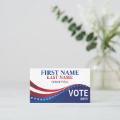 Gepersonaliseerde verkiezingscampagne Visitekaartj Visitekaartje (Staand voorkant)