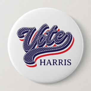 Gepersonaliseerde verkiezingssterren en -strepen ronde button 4,0 cm