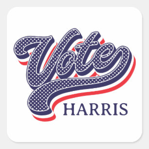 Gepersonaliseerde verkiezingssterren en -strepen vierkante sticker
