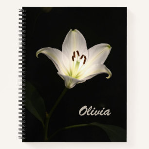Gepersonaliseerde verlichte tulp spiraal Notitiebo Notitieboek