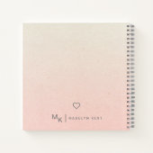 Gepersonaliseerde verloopperziken voor delicate sc notitieboek (Achterkant)