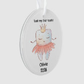 Gepersonaliseerde Verloren Mijn Eerste Tand Kerstm Ornament (voorkant)