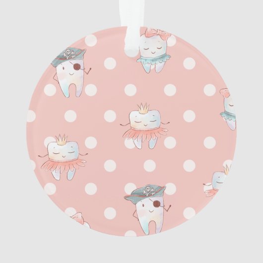 Gepersonaliseerde Verloren Mijn Eerste Tand Kerstm Ornament (achterkant)