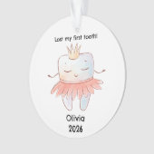 Gepersonaliseerde Verloren Mijn Eerste Tand Kerstm Ornament (voorkant)