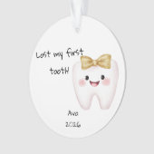 Gepersonaliseerde Verloren Mijn Eerste Tand Kerstm Ornament (voorkant)