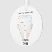 Gepersonaliseerde Verloren Mijn Eerste Tand Kerstm Ornament (voorkant)