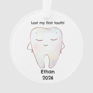 Gepersonaliseerde Verloren Mijn Eerste Tand Kerstm Ornament