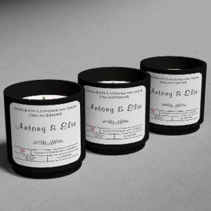 Gepersonaliseerde Verloving Kaarsgeschenken voor P Vierkante Sticker